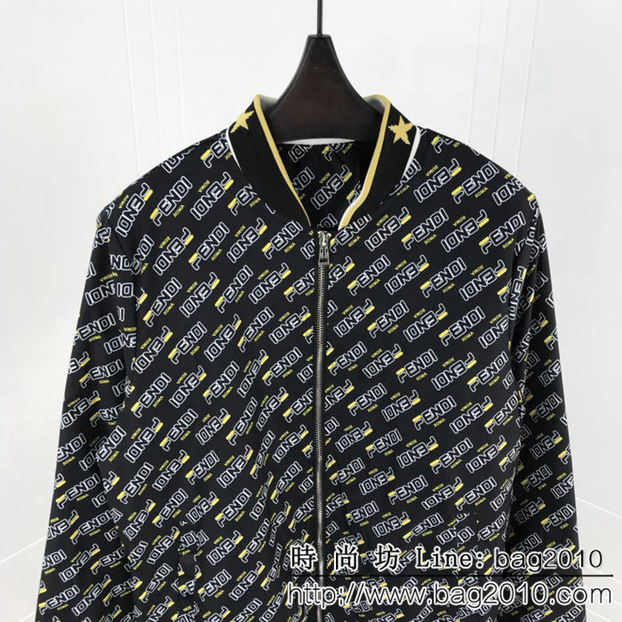 FENDI芬迪 X FILA聯名合作系列 滿身印花 加絨外套 男女同款 ydi1547